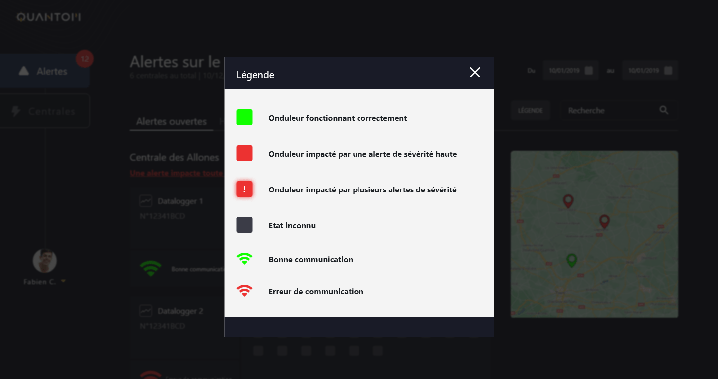 Alert Tab - Legend