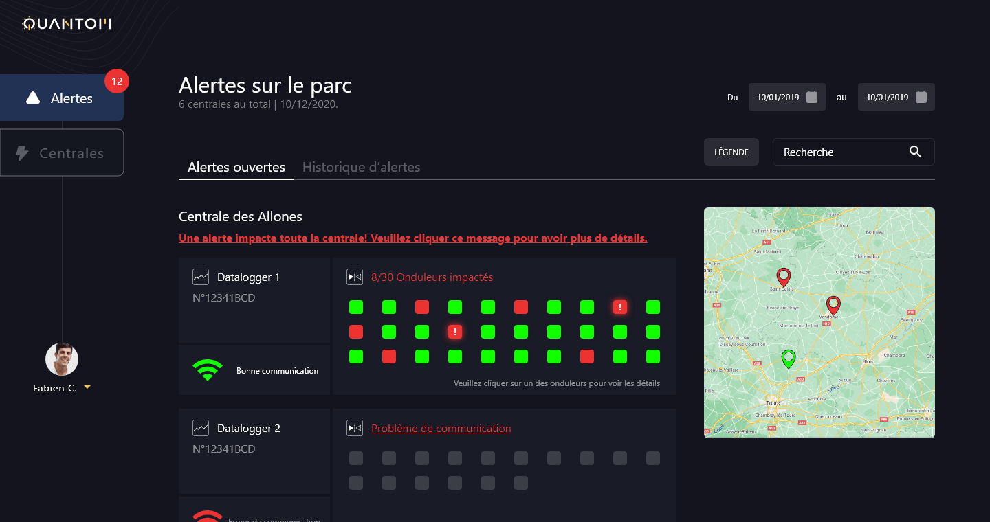 Alert Tab - Open Alerts
